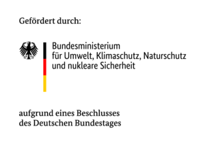 Logo "Gefördert durch das Bundesministerium für Umwelt, Klimaschutz, Naturschutz und nukleare Sicherheit."